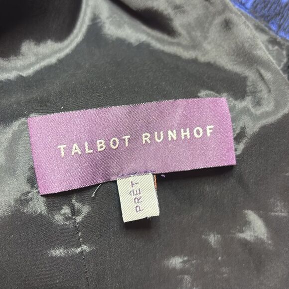 Talbot Runhof royal blue leopard print dress, US14 - Picture 10 of 11